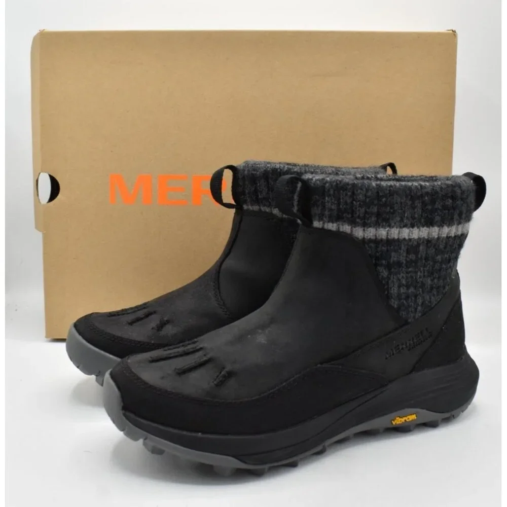 Merrell Womens Size 7 Thermo Siren 4 Insulated‎ WP Black Leather Chelsea Boots